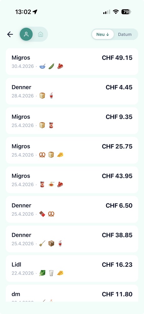 Receipt history across retailers